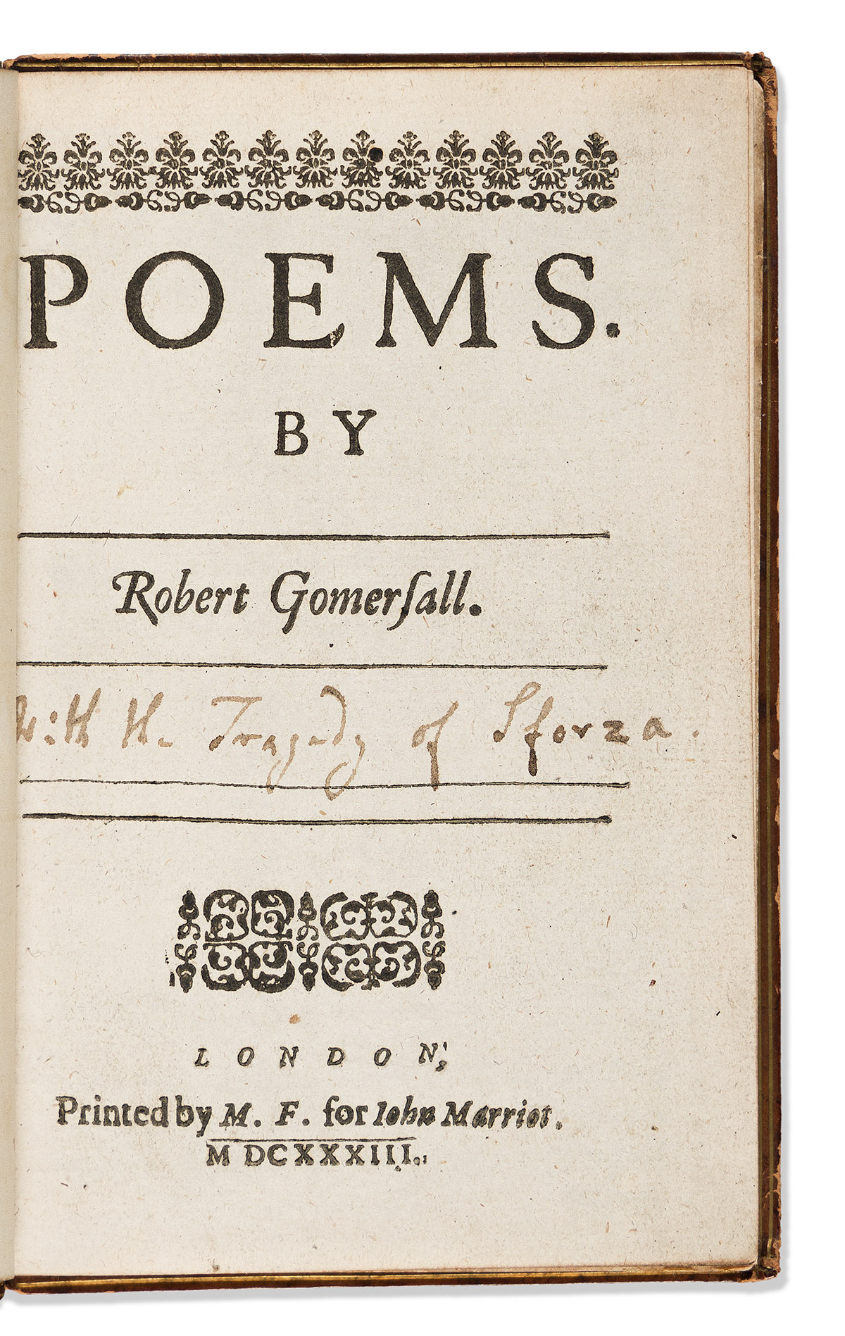 Gomersall, Robert (1602-1646?) Poems.